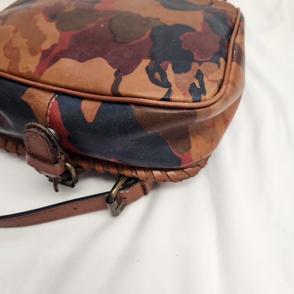 Patricia Nash Rosa Square Flap Saddle Parisian Cameo Leather Bag And Wallet - Picture 16 of 16